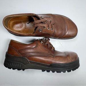 Birkenstock Footprints Shoes Men’s 10 EU 43 Brown Leather Lace-Up Comfort Rugged
